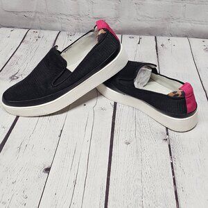 Franco Sarto Women's Homer Black Mesh Slip On Sneaker Size 7M